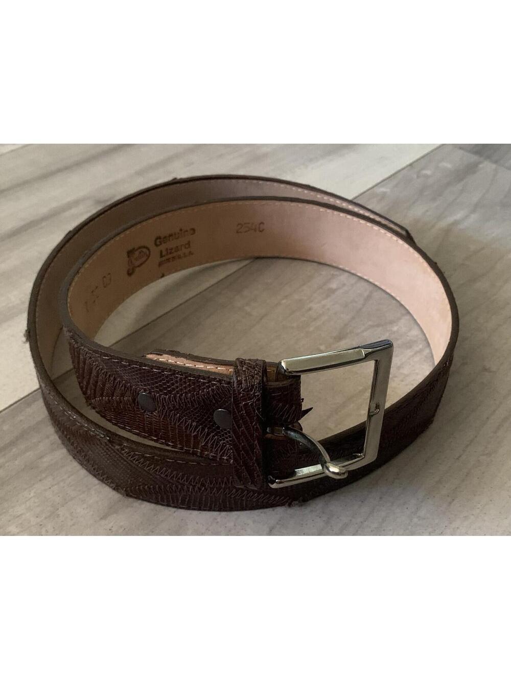 Justin Genuine Lizard Exotic Brown Belt #254c Sz 32